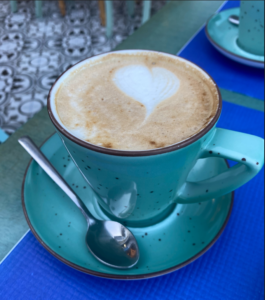 Latte in Santorini, Greece